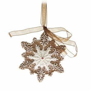 Vianočná závesná dekorácia Gingerbread flake, 7, 3 x 7, 3 cm vyobraziť