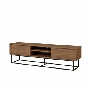 Televízny stolík Rodez Walnut and Black II, L vyobraziť