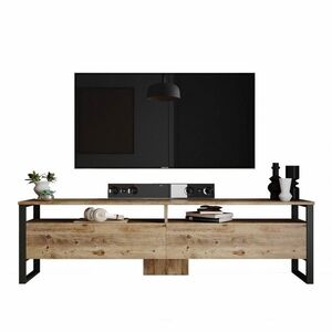 Televízny stolík Man Atlantic Pine and Black vyobraziť