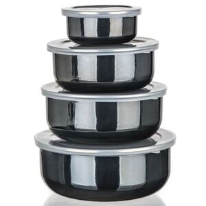 Banquet Súprava smaltovaných misiek METALLIC Black, 8 ks vyobraziť