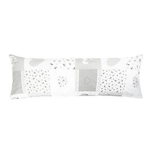 Bellatex Obliečka na relaxačný vankúš Srdce patchwork sivá, 45 x 120 cm vyobraziť