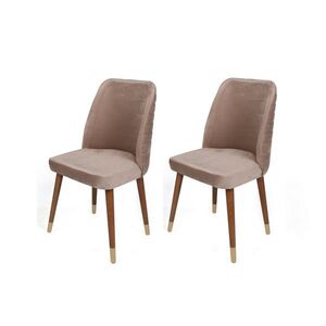 Súprava jedálenských stoličiek Hugo Beige and Walnut, 2 ks vyobraziť