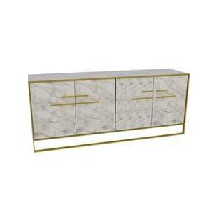 Skrinka Polka Gold and White vyobraziť