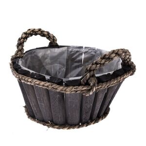 Drevený obal na kvety Smoky, pr. 25 cm vyobraziť