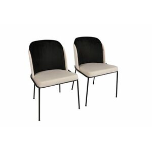 Súprava jedálenských stoličiek Dore Black and Cream, 2 ks, 2 ks vyobraziť