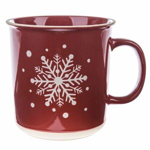 Vianočný keramický hrnček Snowflake červená, 710 ml vyobraziť
