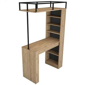 Barový stôl stôl Jany Walnut and Black vyobraziť