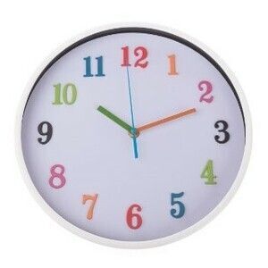 Nástenné hodiny Happy number, pr. 30, 5 cm, plast vyobraziť