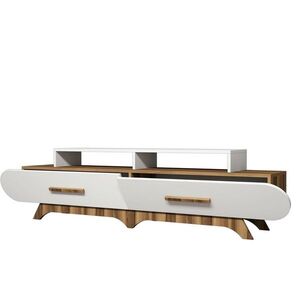 Televízny stolík Flora White and Walnut vyobraziť