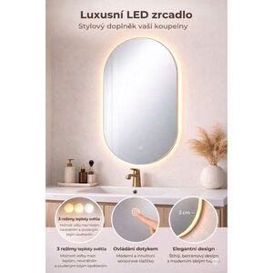Nástenné zrkadlo ELIPSE LED vyobraziť