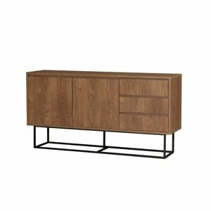 Skrinka Ruba Walnut and Black vyobraziť