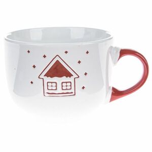 Vianočný keramický hrnček Snowy cottage biela, 500 ml vyobraziť