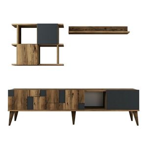 Televízna stena Madrid Anthracite and Walnut vyobraziť