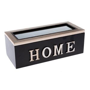 Drevený box na čajové vrecká HOME, 23 x 10 x 8 cm vyobraziť