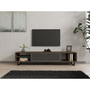 Televízny stolík Eray Walnut and Anthracite vyobraziť