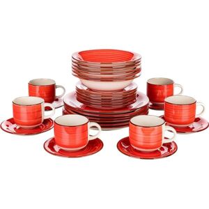 Banquet 30-dielna jedálenská súprava Spiral ​Red vyobraziť