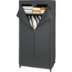 Wenko Skladacia skriňa z fólie PEVA s policou Deep Black, 160 x 50 x 75 cm vyobraziť