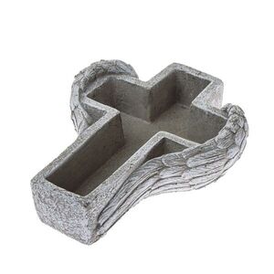 Pietna dekorácia Betónový kvetináč Kríž, 21, 5 x 6, 5 x 17, 5 cm vyobraziť
