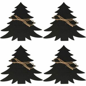 Vrecko na príbory X-Mas Tree čierna, sada 4 ks vyobraziť