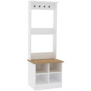 Vešiak s botníkom Mare White and Sapphire Oak vyobraziť
