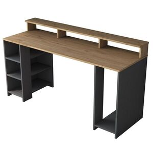 Pracovný stôl Hamin Walnut and Anthracite vyobraziť