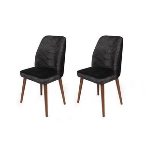 Súprava jedálenských stoličiek Dallas Anthracite and Walnut, 2 ks vyobraziť