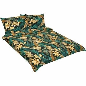 Bellatex Bavlnené obliečky Monstera zelené, 140 ×200, 70 × 90 cm vyobraziť