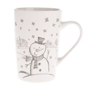 Vianočný porcelánový hrnček Snehuliak, 435 ml vyobraziť