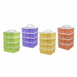 Plastový obedár QUATRO 4 x 1, 2 l, 17 x 15 x 25 cm vyobraziť