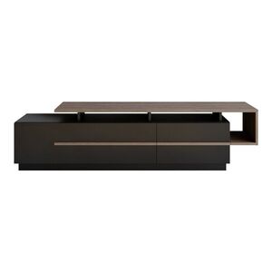Televízny stolík Pia Black and Walnut vyobraziť