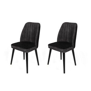 Súprava jedálenských stoličiek Alfa Anthracite and Black, 2 ks vyobraziť