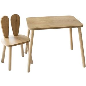 Detská súprava stolíka a stoličky Bunny One Chair Set - Brown vyobraziť