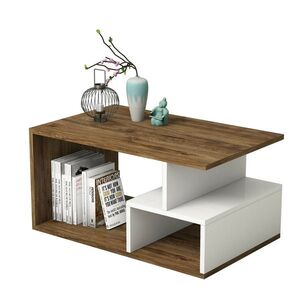 Konferenčný stolík Arte White and Dark Walnut vyobraziť
