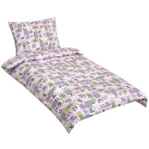 Bellatex Bavlnené obliečky Patchwork lila, 140 x 220 cm, 70 x 90 cm vyobraziť
