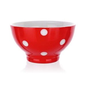 Banquet Miska keramická 13 cm, červená s bodkami vyobraziť