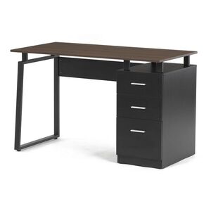 Kancelársky stôl 3218 OAK, čierny a dubový vyobraziť
