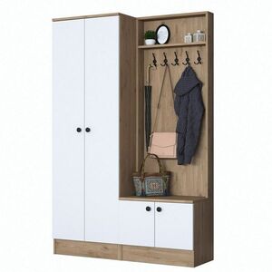 Predsieňová zostava Pone White and Walnut I vyobraziť