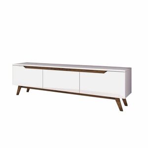 Televízny stolík Dita White and Walnut vyobraziť