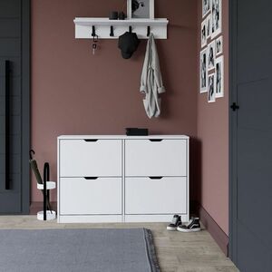 Skrinka na topánky Duru Matte White vyobraziť