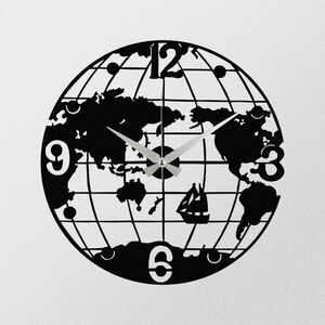 Nástenné hodiny World S018 Black , 48 x 48 cm vyobraziť