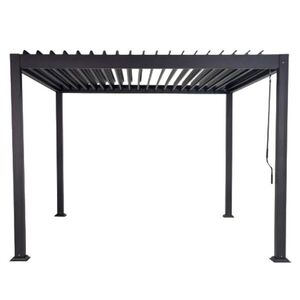 KONDELA Zia hliníková bioklimatická pergola 300x300 cm antracit vyobraziť