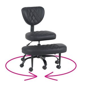 KONDELA Samer ergonomická kľakačka na kolieskach čierna vyobraziť
