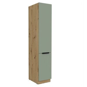 KONDELA Arsany 40 DK-210 2F potravinová skriňa aquamarine / dub artisan vyobraziť