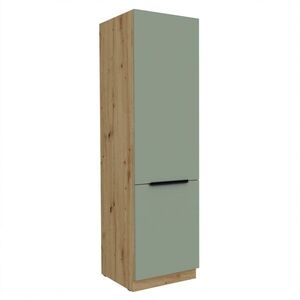 KONDELA Arsany 60 DK-210 2F potravinová skriňa aquamarine / dub artisan vyobraziť