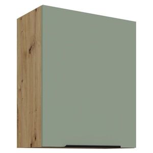 KONDELA Arsany 60 G-72 1F horná kuchynská skrinka aquamarine / dub artisan vyobraziť