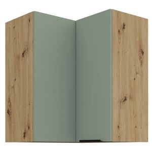 KONDELA Arsany 60x60 GN-72 2F horná rohová kuchynská skrinka aquamarine / dub artisan vyobraziť