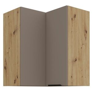 KONDELA Frisbo 60x60 GN-72 2F horná rohová kuchynská skrinka sandgrau / dub artisan vyobraziť