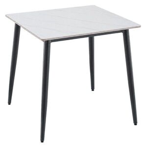 KONDELA Florenc Typ 3 jedálenský stôl 70x70 cm biely mramor / čierna vyobraziť