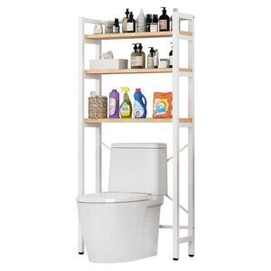 KONDELA Balram regál nad wc dub natural / biela vyobraziť