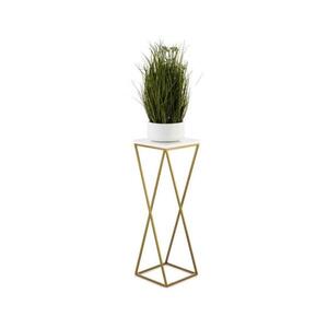 HowHomely Stojan na kvety LOFT 70x24 cm zlatá/biela 10-1631-70-GW-MDF vyobraziť